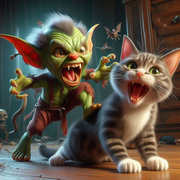 Сказка про домового и кота